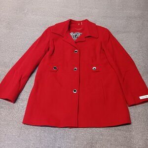 Calvin Klein red coat - size 14 P